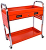 2-Shelf Shop Cart [200 lb. Capacity, Red] - image 1