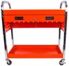 2-Shelf Shop Cart [200 lb. Capacity, Red] - image 3