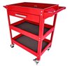 3-Shelf Shop Cart [200 lb. Capacity, Red] - image 2