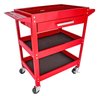3-Shelf Shop Cart [200 lb. Capacity, Red] - image 3