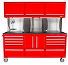 72 in. 11-Drawer Rolling Tool Cabinet with Upper Storage [Red] - image 1