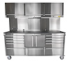 72 in. 11-Drawer Rolling Tool Cabinet with Upper Storage [Stainless Steel] - image 1