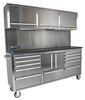 72 in. 11-Drawer Rolling Tool Cabinet with Upper Storage [Stainless Steel] - image 2