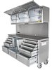72 in. 11-Drawer Rolling Tool Cabinet with Upper Storage [Stainless Steel] - image 3