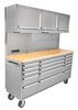 72 in. 15-Drawer Rolling Tool Cabinet with Upper Storage [Stainless Steel] - image 2