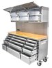 72 in. 15-Drawer Rolling Tool Cabinet with Upper Storage [Stainless Steel] - image 3