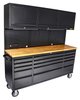 72 in. 15-Drawer Rolling Tool Cabinet with Upper Storage [Black] - image 2