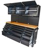 72 in. 15-Drawer Rolling Tool Cabinet with Upper Storage [Black] - image 3