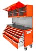 72 in. 15-Drawer Rolling Tool Cabinet with Upper Storage [Red] - image 3