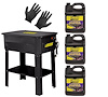 Parts Washer Kit with 3 Two Gallon Bottles of Cleaner/Degreaser & Large Gloves [20-Gallon Tank]