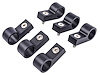 Line Clamps, 9/16 in. [6 pack, Black Aluminum] - image 1