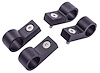 Line Clamps, -6AN (3/8 in.) [4 pack, Black Aluminum] - image 1