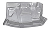 Floor to Firewall Extension Panel Fits Select 1964-1972 Buick, Chevrolet, Oldsmobile, Pontiac Models [Left/Driver Side] - image 1