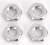 Chrome Plated Steel Jam Nuts 1/4"-28 LH