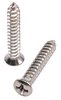 Phillips Oval Head Sheet Metal Screws 8 x 1 in. [Chrome] - image 2