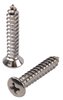 Phillips Oval Head Sheet Metal Screws 10 x 1 in. [Chrome] - image 2
