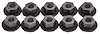 Metric Hex Flange Nuts 16 mm Loose Washer Flange OD [Black]