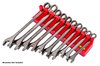 10-Piece Magnetic SAE & Metric Wrench Organizer [Red] - image 2