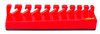 10-Piece Magnetic SAE & Metric Wrench Organizer [Red] - image 3