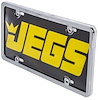 License Plate Frame with Chrome  Finish and Clear Bubble Cover - image 1