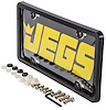 License Plate Frame with Black Finish, Clear Bubble Cover and Fasteners - image 1