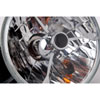Tri-Bar Round Headlights Black Dot with Amber Signal - image 2