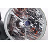 Tri-Bar Round Headlights Blue Dot with Amber Signal - image 2