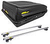 18 Cubic ft. Rooftop Cargo Carrier & 52 in. Roof Rack Cross Bar Kit - image 1