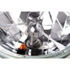 Tri-Bar Round Headlights Black Dot with Amber Signal - image 2