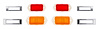 Side Marker Light Kit for 1969 Chevrolet Camaro, Clear/Red Lenses [Front & Rear] - image 1