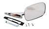 Manual Side View Mirror Fits Select 1968-1972 GM Cars, w/Rounded-Style Pivot End and Rib on the Base [Right/Passenger Side] - image 1