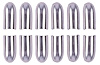Seat Trim End Caps Fit Select 1966-1972 Buick, Cadillac, Chevy, Oldsmobile Pontiac Models [Chrome, Set of 12] - image 1