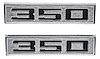 350 Fender Emblems for 1970-1972 Chevrolet El Camino 350 [Set of 2] - image 1