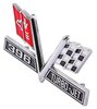 "396 Turbo-Jet" Cross Flag Fender Emblem for 1965-1967 Chevy Bel Air, Biscayne, Camaro, Chevelle, Corvette, El Camino, Impala - image 2