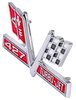 "427 Turbo-Jet" Cross Flag Fender Emblem for 1965-1967 Chevy Bel Air, Biscayne, Camaro, Chevelle, Corvette, El Camino, Impala - image 2
