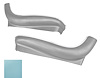 Bucket Seat Side Aprons Fits Select 1966-1967 GM Models [Aqua, Pair] - image 1
