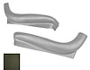 Bucket Seat Side Aprons Fits Select 1969-1972 GM Models [Dark Green, Pair] - image 1