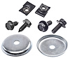 Inner Fender Hardware Kit for 1961-1964 Chevrolet Bel Air, Biscayne, Impala - Black Stainless Steel - image 1