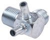 Power Brake Vacuum Fitting [3/8 in. NPT Male to 5/8 in.-18 Inverted Flare Male with (2) 1/4 in. Nipple Fittings] - image 3
