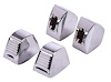 Heater & A/C Control Knob Set Fits Select 1966-1974 Chevrolet Chevelle, El Camino, Monte Carlo [Chrome]