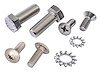 Door Hinge, Latch & Striker Bolt Set for 1947-1954 Chevrolet, GMC Truck (1st Series) [Natural Stainless Steel]