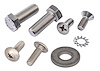 Door Hinge, Latch & Striker Bolt Set for 1955 (2nd Series)-1959 Chevrolet, GMC Truck, Suburban [Natural Stainless Steel] - image 1