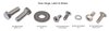 Door Hinge, Latch & Striker Bolt Set for 1955 (2nd Series)-1959 Chevrolet, GMC Truck, Suburban [Natural Stainless Steel] - image 2