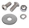 Rear Fender Fastener Kit for 1967-1972 Chevrolet, GMC Truck, Suburban [Button-Head Bolts, Natural Stainless Steel]