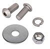 Rear Fender Fastener Kit for 1947-1966 Chevrolet, GMC C/K Series Pickups [Button-Head Bolts, Natural Stainless Steel] - image 1