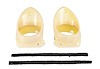 Dash Vent Bezels for 1964-1965 Chevrolet Chevelle, El Camino with Factory A/C [Vent Ball Housings, Pair]