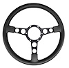 Formula Steering Wheel for 1970-1981 Pontiac Firebird Trans AM [Black 3-Spoke w/Black Grip] - image 1