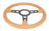 Formula Steering Wheel for 1970-1981 Pontiac Firebird Trans AM [Black 3-Spoke w/Tan Grip] - image 4