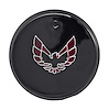 Steering Wheel Horn Cap Insert for 1970-1981 Pontiac Firebird Trans AM and Formula Models [Black w/TA Red Bird Emblem]