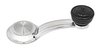 Window Crank Handle - Riveted Design for Select 1966-1968 GM Cars & Trucks [Black Knob] - image 3
